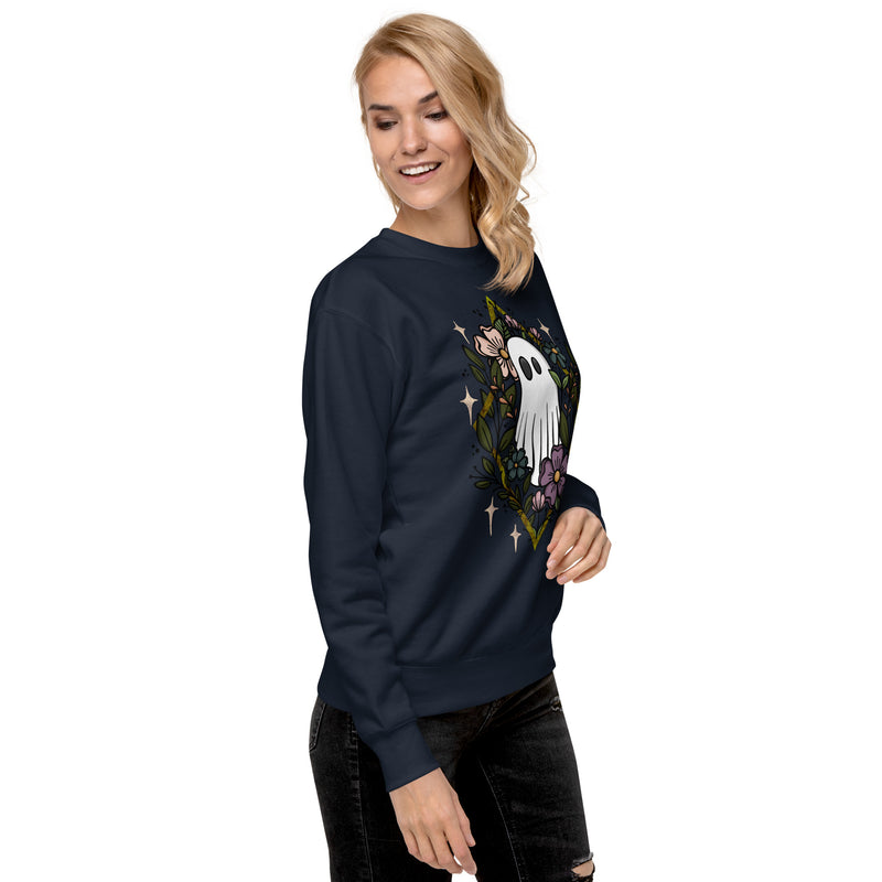 Ghost and Flowers Unisex Premium Sweatshirt