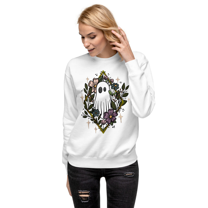 Ghost and Flowers Unisex Premium Sweatshirt