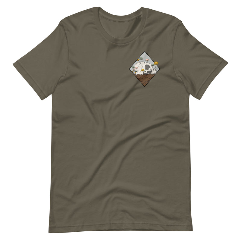 Diamond Skull in Dirt Unisex t-shirt