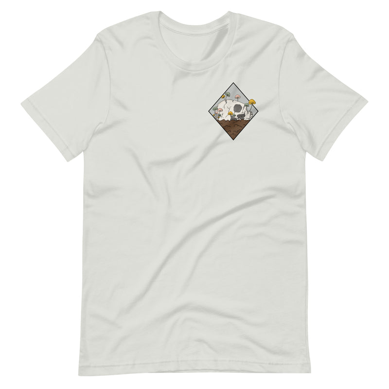 Diamond Skull in Dirt Unisex t-shirt