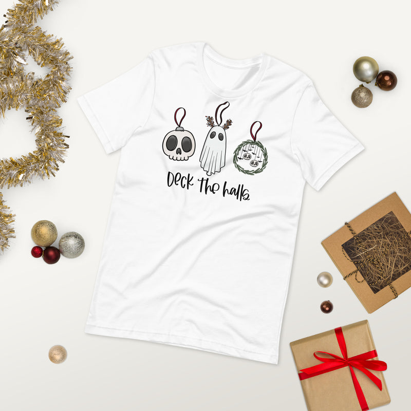 Deck the Halls Creepy Christmas Ornaments Unisex T-Shirt