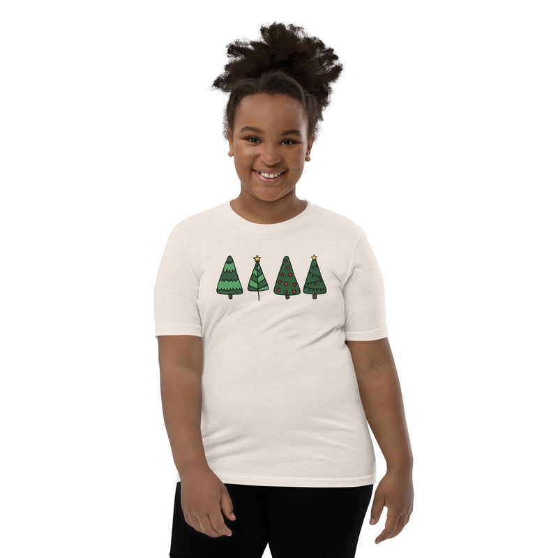 Christmas Trees Youth Short Sleeve T-Shirt