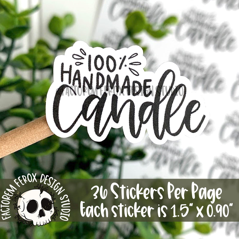 100% Handmade Candle Sticker ©