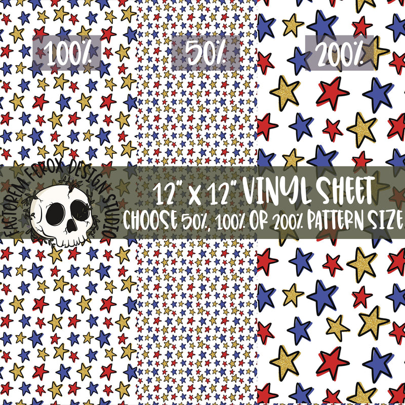 American Stars Pattern Vinyl Sheet ©