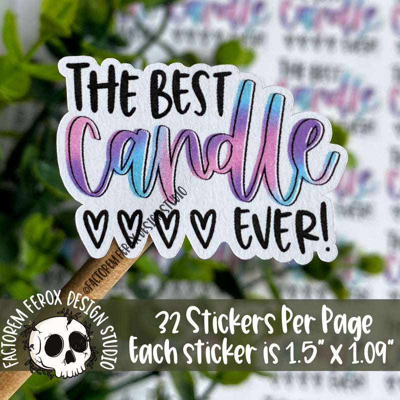 Colorful Best Candle Ever Sticker ©