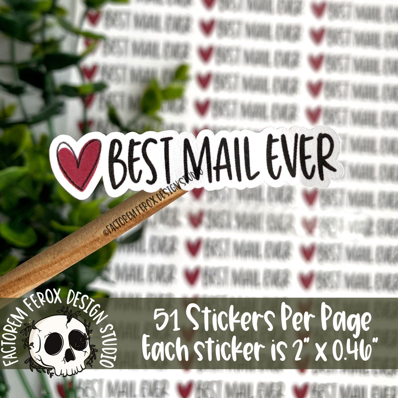 Best Mail Ever Simple Heart Sticker ©