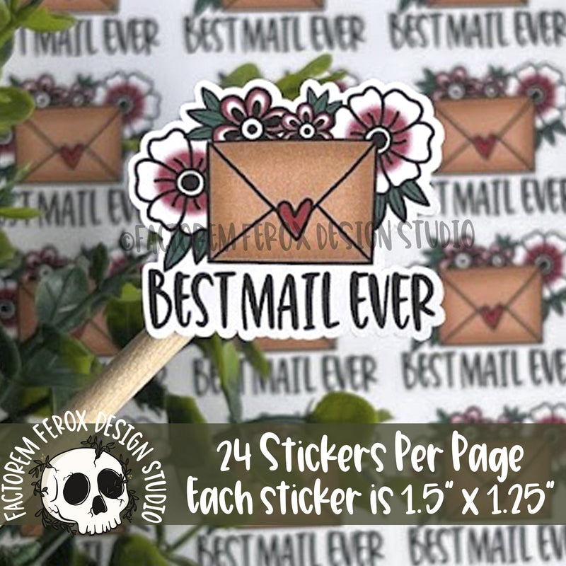 Best Mail Ever Traditional Envelope Sticker ©