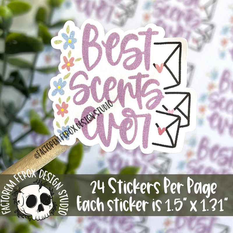 Best Scents Ever Flowers and Envelopes Sticker ©