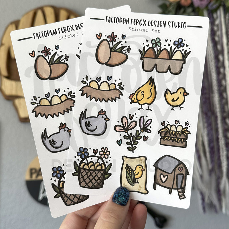 Chicken Life Sticker Set ©