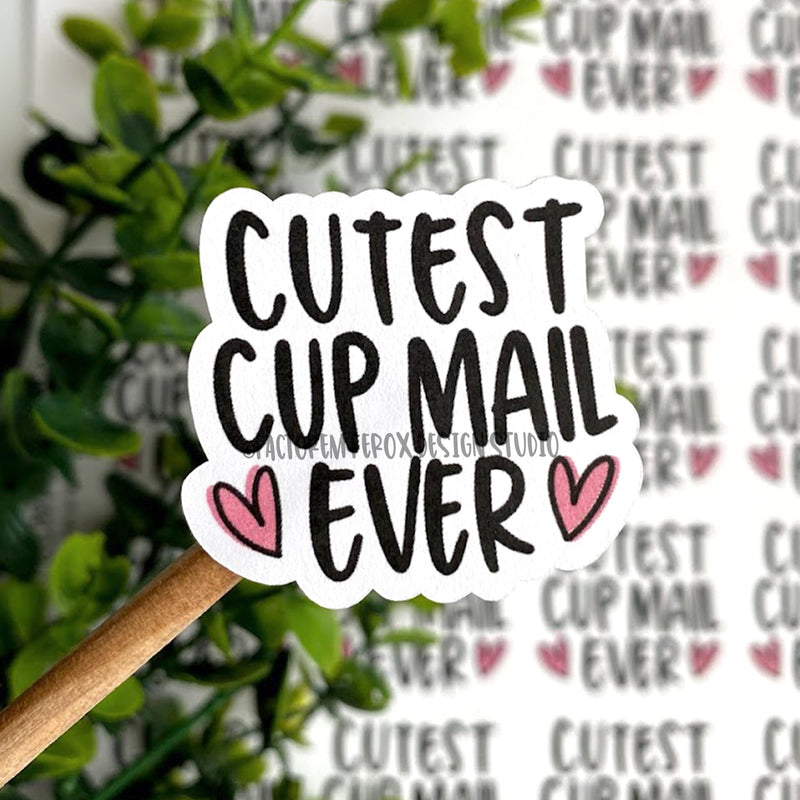 Cutest Cup Mail Sticker ©