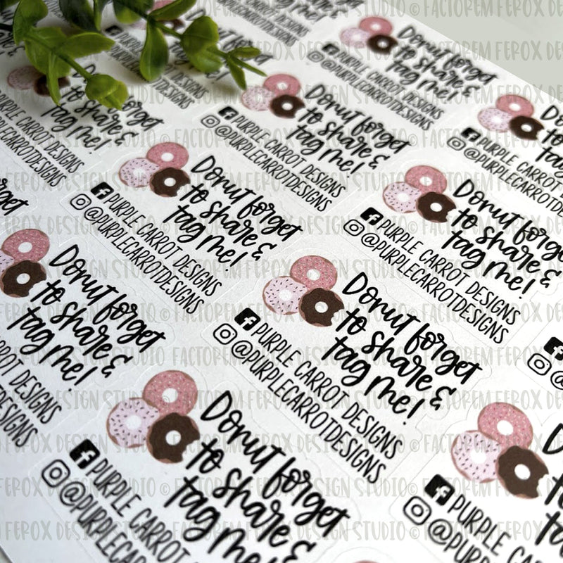Donut Forget to Tag Me Review Reminder Sticker ©
