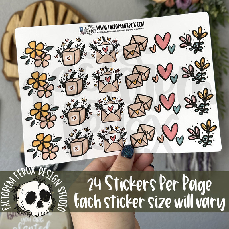 Floral Shipping Stickers ©