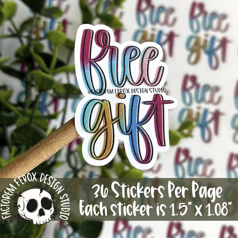 Colorful Free Gift Sticker ©