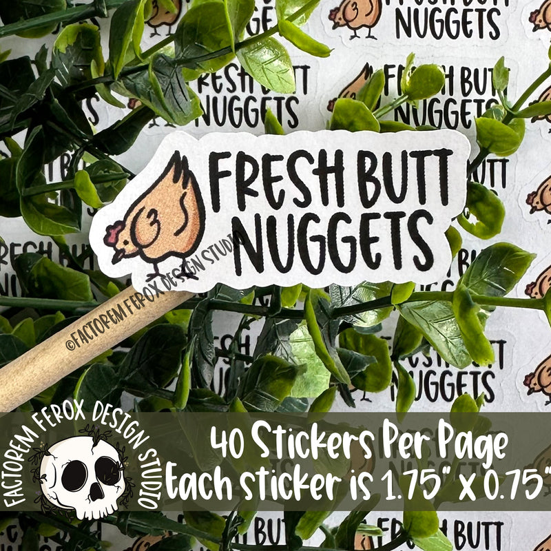 Fresh Butt Nuggets Sticker ©