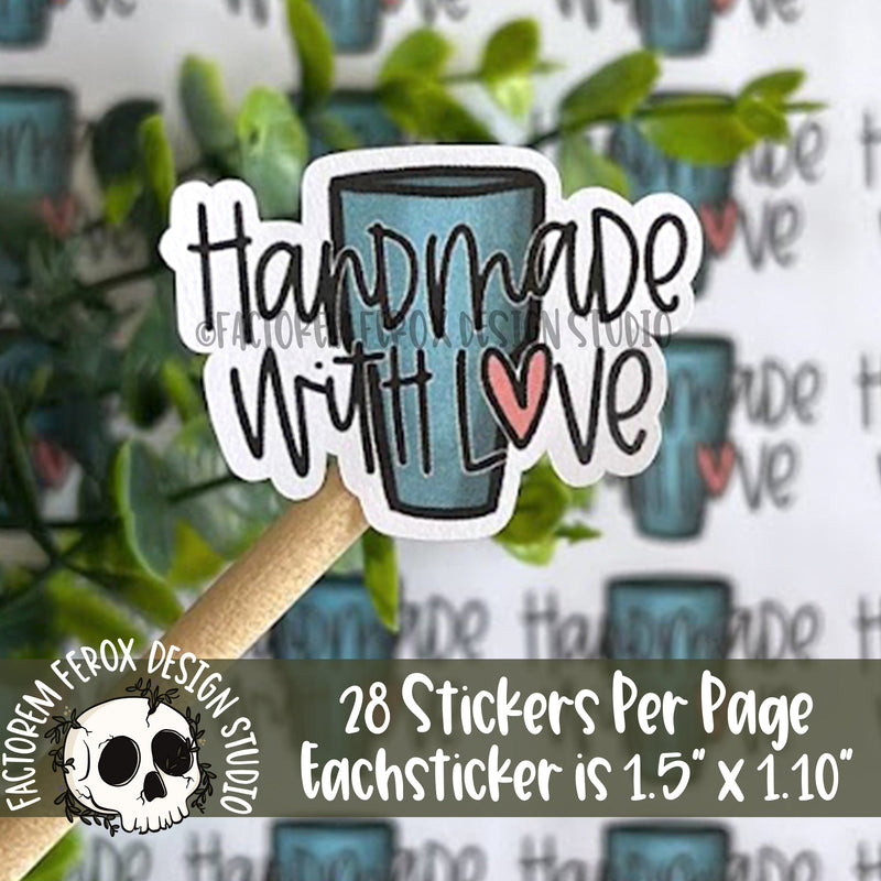 Handmade With Love Tumbler Sticker ©