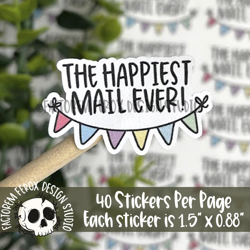 Happiest Mail Ever Pennant Sticker ©