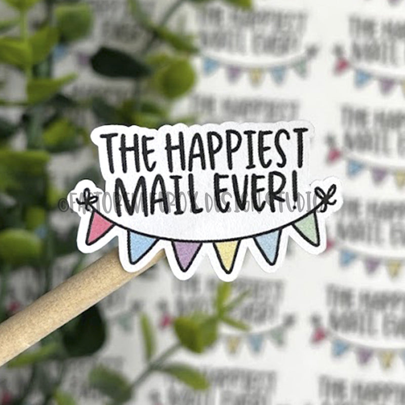Happiest Mail Ever Pennant Sticker ©