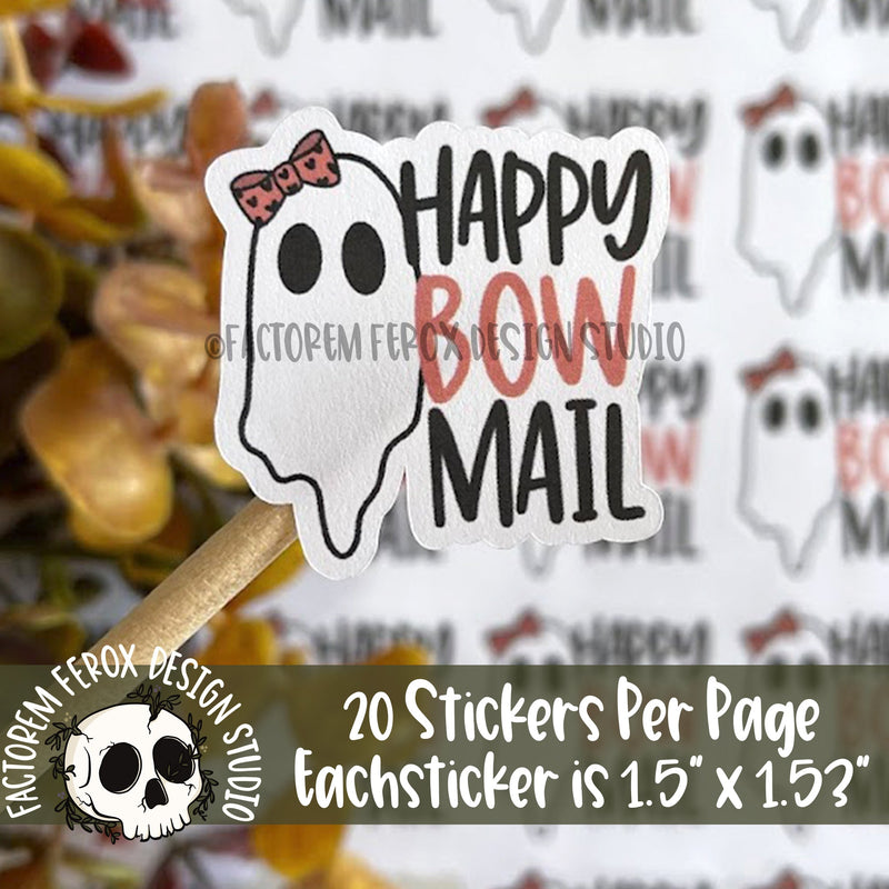 Happy Bow Mail Ghost Sticker ©