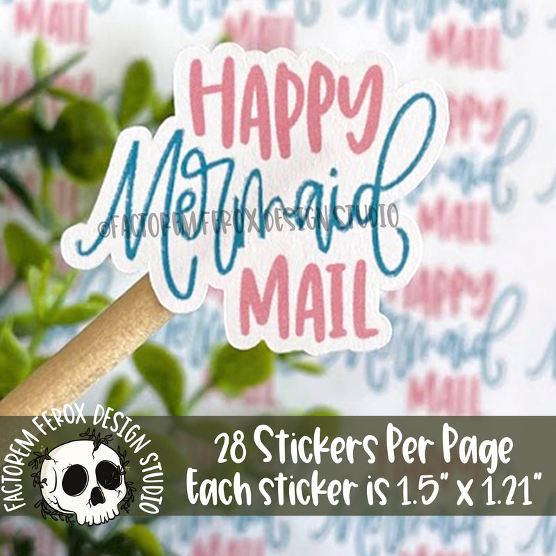 Happy Mermaid Mail Sticker ©