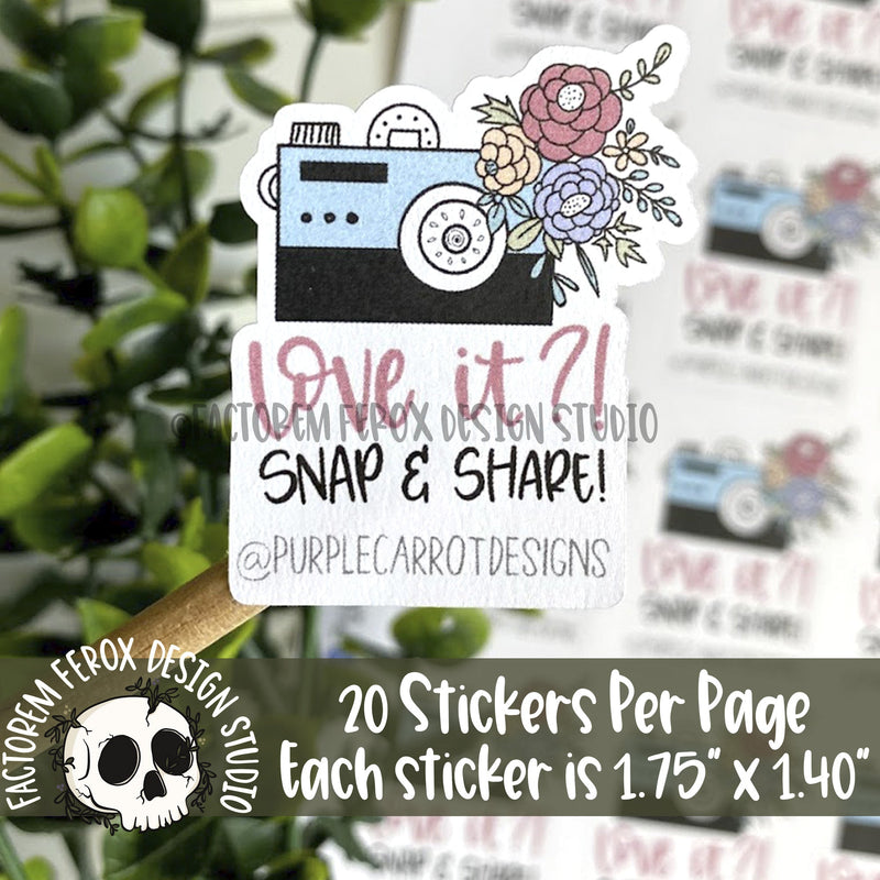 Snap and Share Personalized Sticker ©