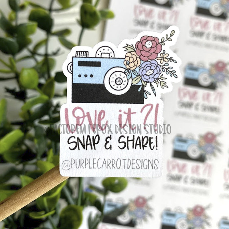 Snap and Share Personalized Sticker ©