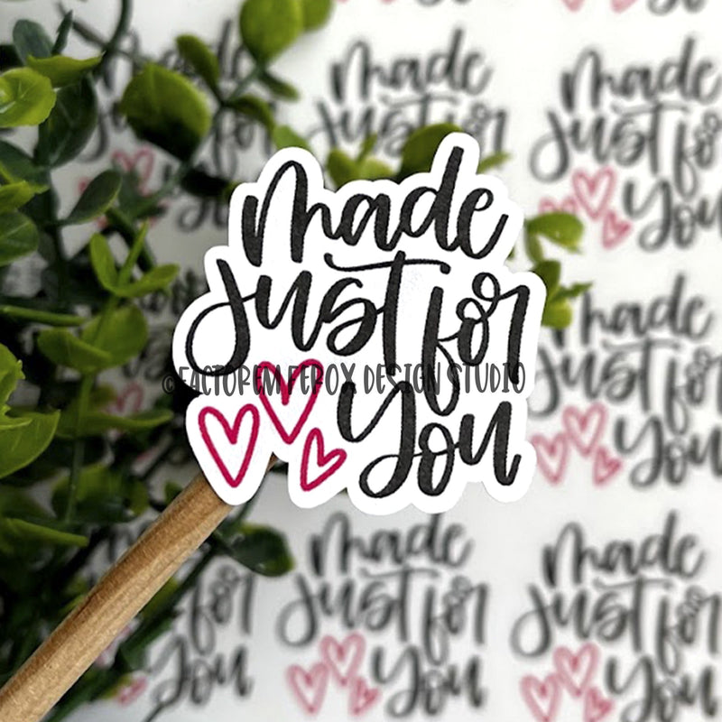 Made Just For You Hearts Sticker ©