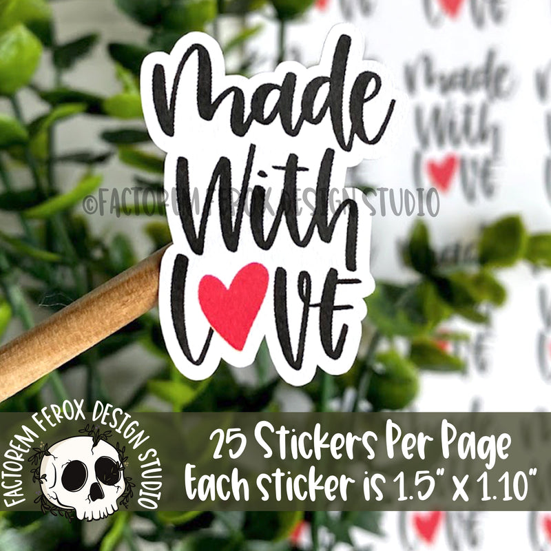Made With Love Sticker ©