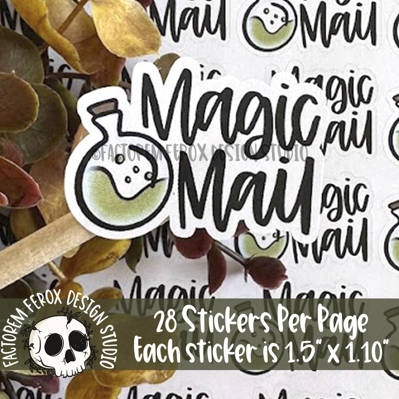 Magic Mail Bottle Sticker ©