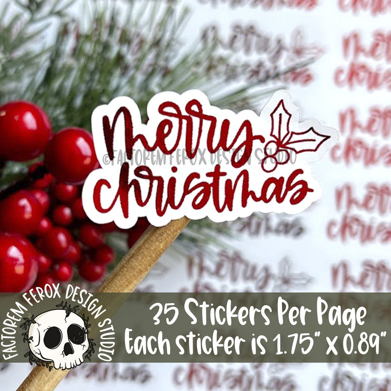Merry Christmas Foiled Sticker©