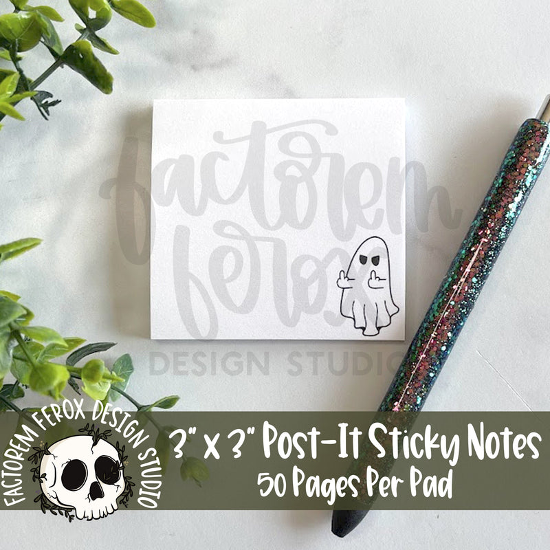 Middle Finger Ghost Post-It Sticky Notes®