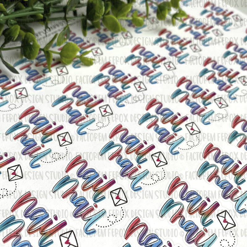 Colorful Nail Mail Sticker ©