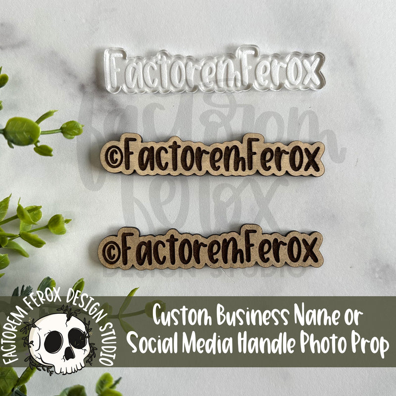 Custom Business Name or Social Media Photo Prop