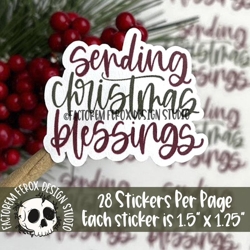 Sending Christmas Blessings Sticker ©