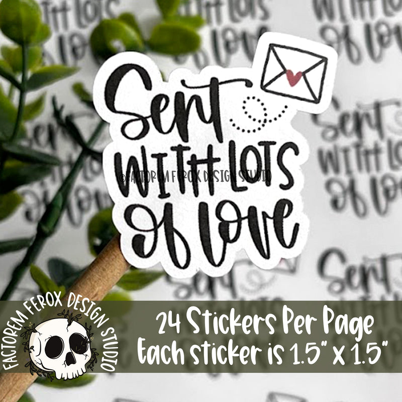 Sent With Lots of Love Sticker ©