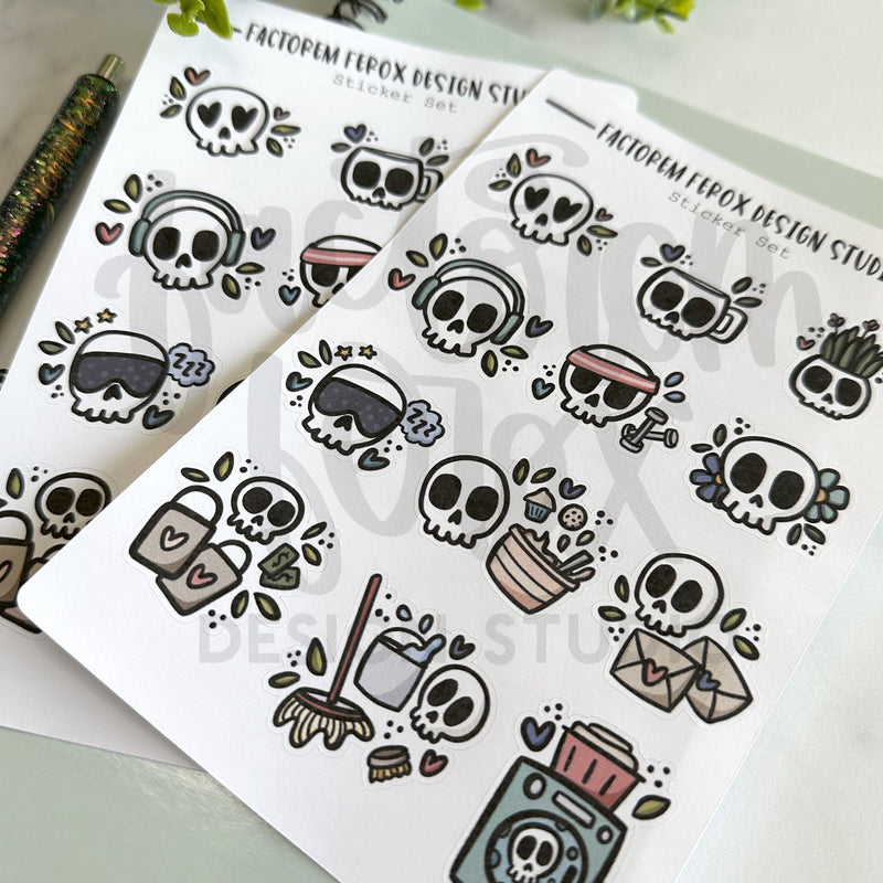 Skull Life Sticker Set ©