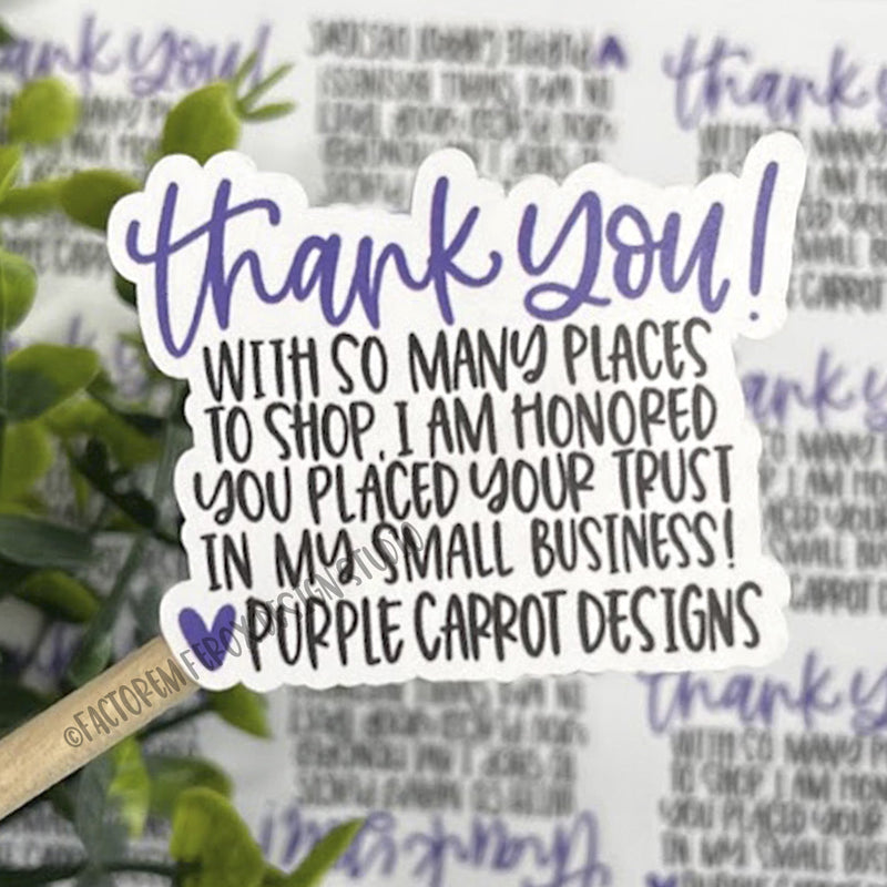 Personalized Small Business - Purple - Sticker ©