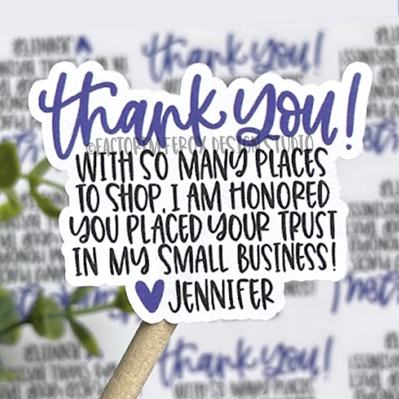 Personalized Small Business - Blue - Sticker ©