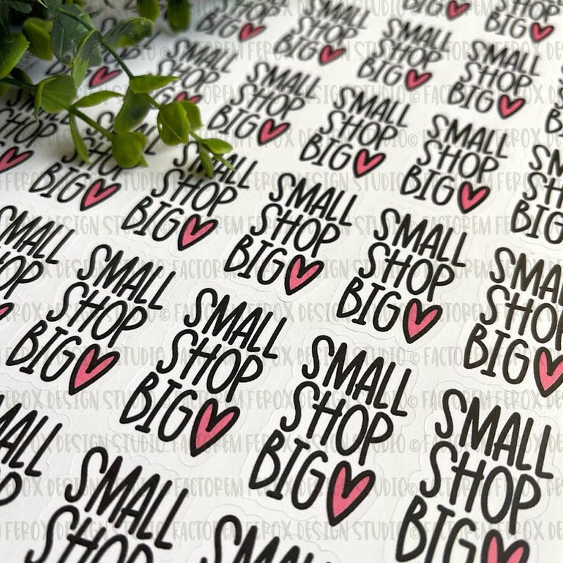 Colorful Small Shop Big Heart Sticker ©