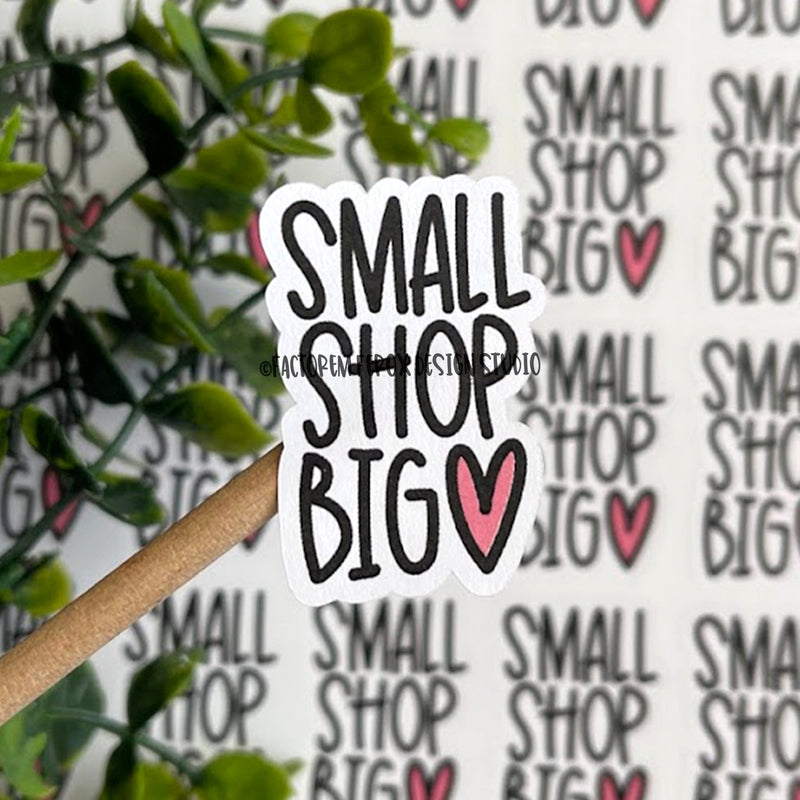Colorful Small Shop Big Heart Sticker ©