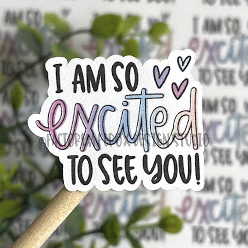 I am So Excited to See You Sticker ©