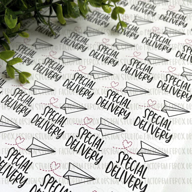 Special Delivery Paper Airplane Sticker ©
