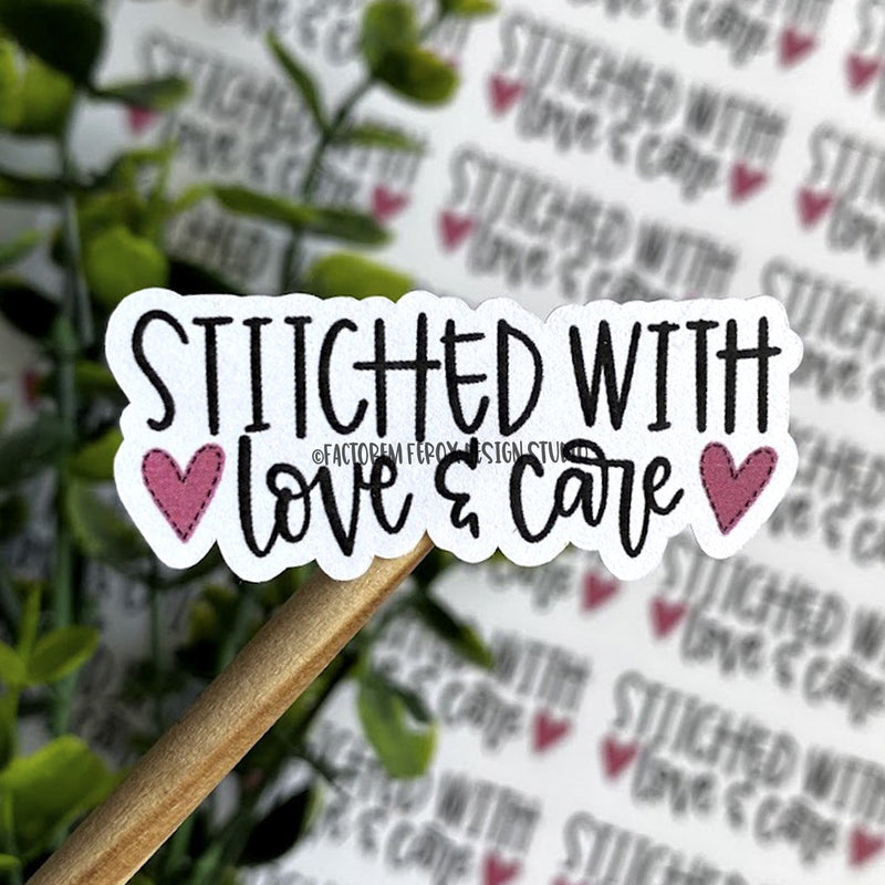 Stitched With Love and Care Sticker ©