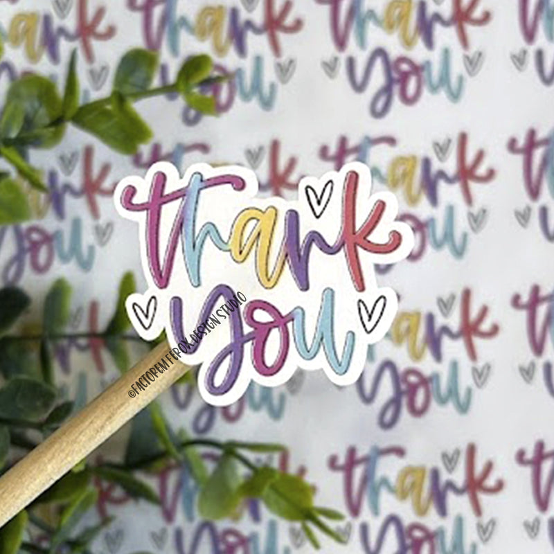 Colorful Thank You Sticker ©