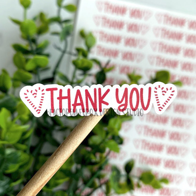 Thank You Candy Cane Sticker ©