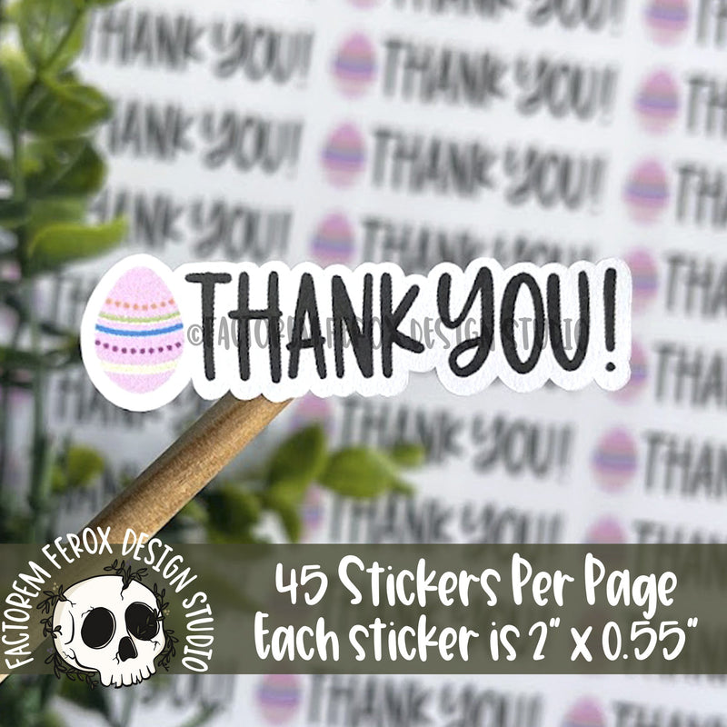 Thank You Easter Egg Sticker ©