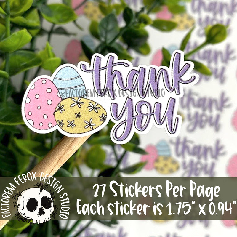 Thank You Easter Eggs Sticker ©