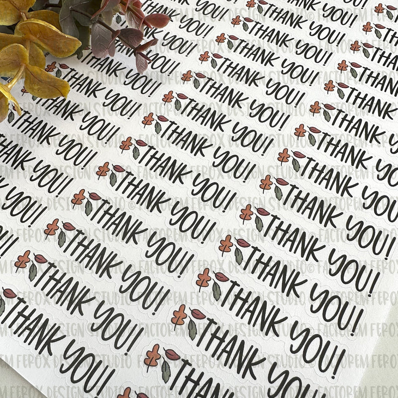 Thank You Fall Leaves Sticker ©