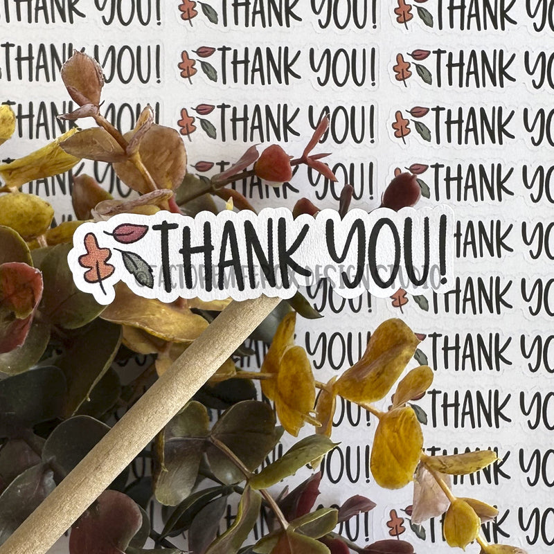 Thank You Fall Leaves Sticker ©