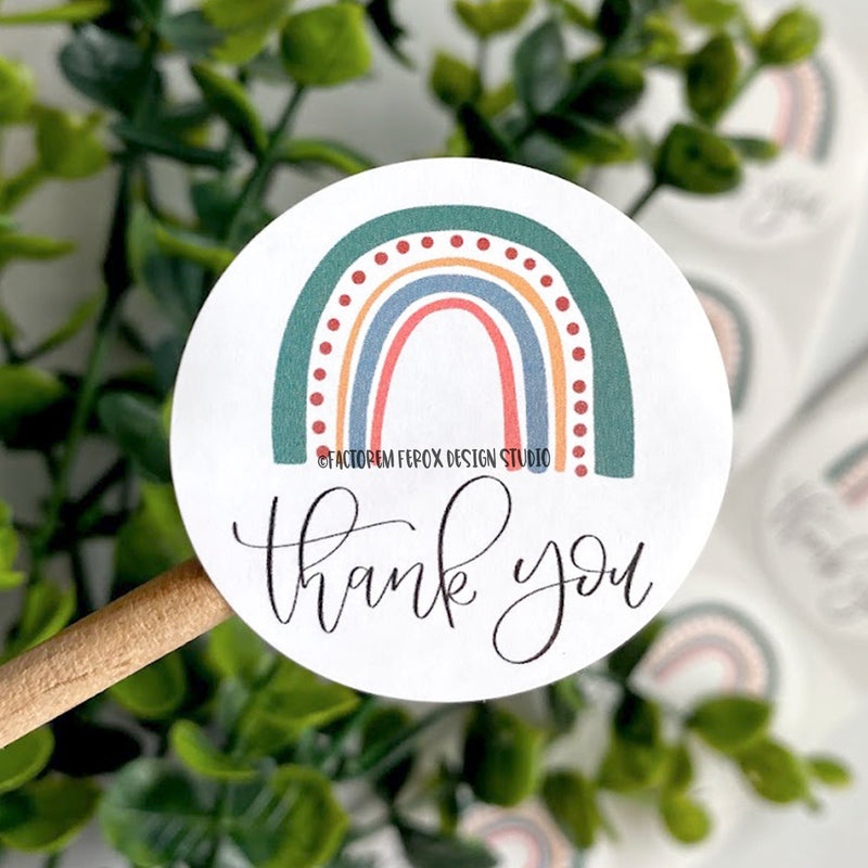 Thank You Rainbow Stickers on a Roll ©