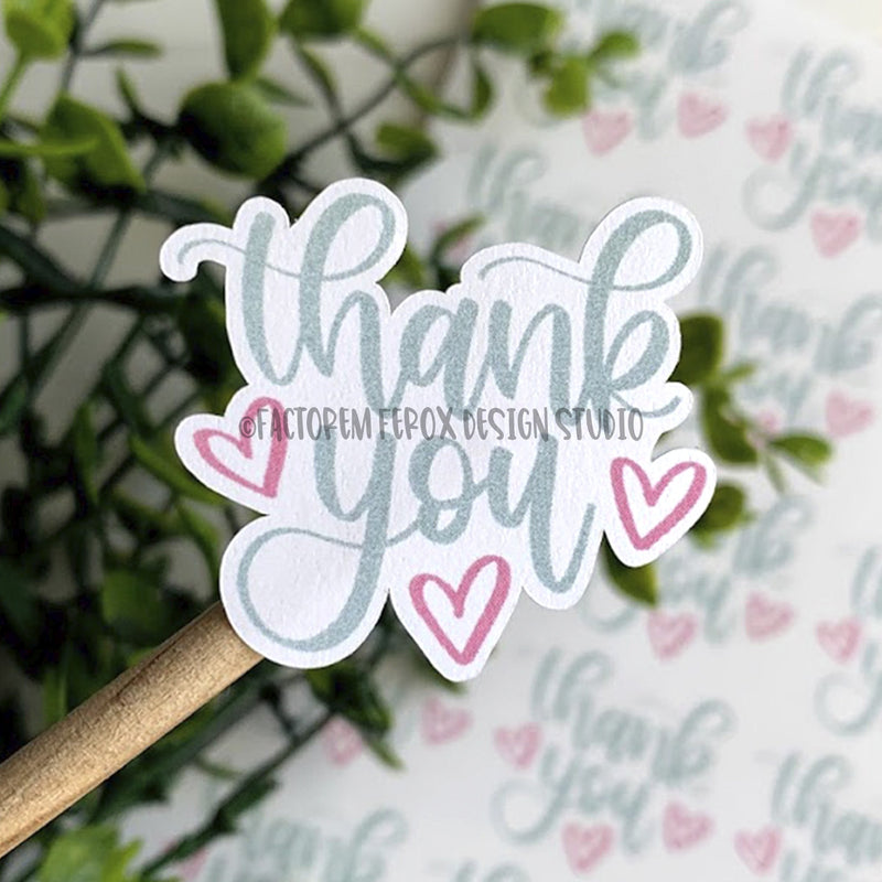 Thank You Hearts Sticker ©